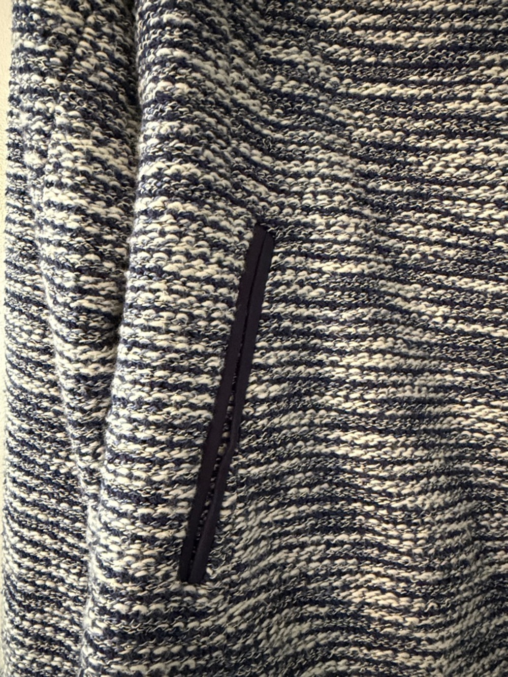 Ann Taylor Navy & White Textured Zip-Front Blazer - Picture 4 of 13